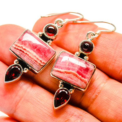 Rhodochrosite Earrings handcrafted by Ana Silver Co - EARR415383