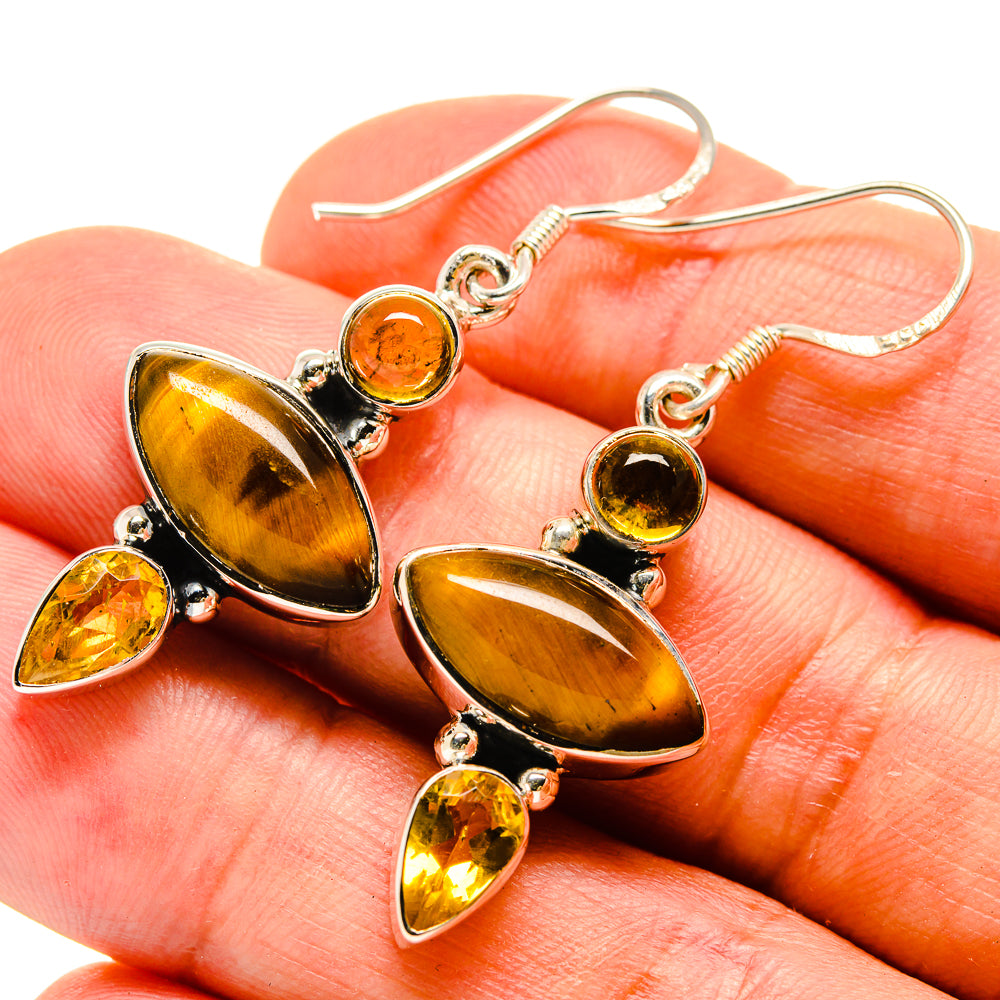 Tiger Eye Earrings handcrafted by Ana Silver Co - EARR415384