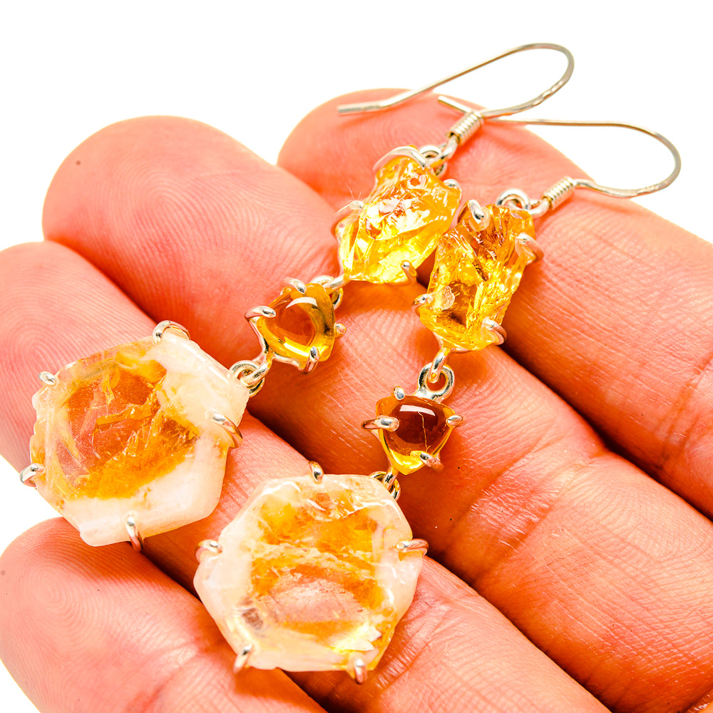 Citrine Earrings handcrafted by Ana Silver Co - EARR415412