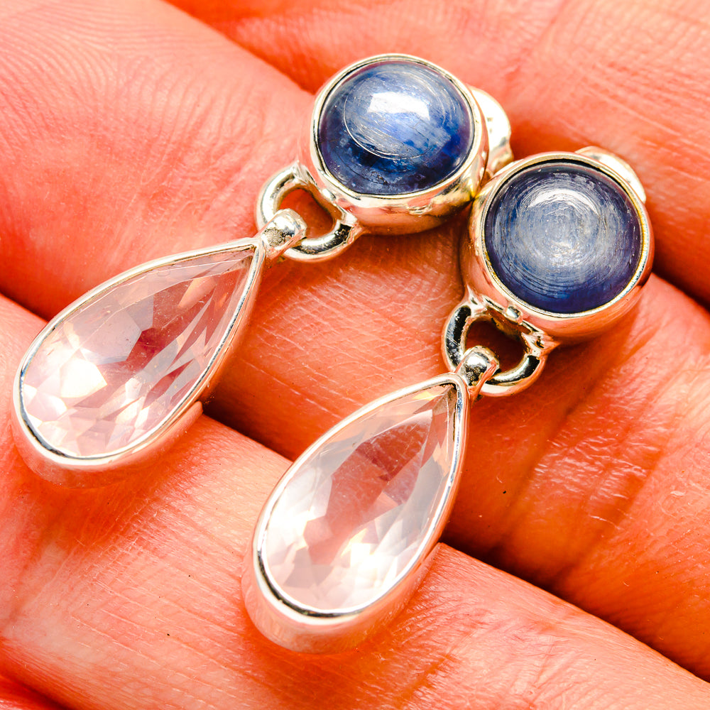 Rose Quartz Earrings handcrafted by Ana Silver Co - EARR415420