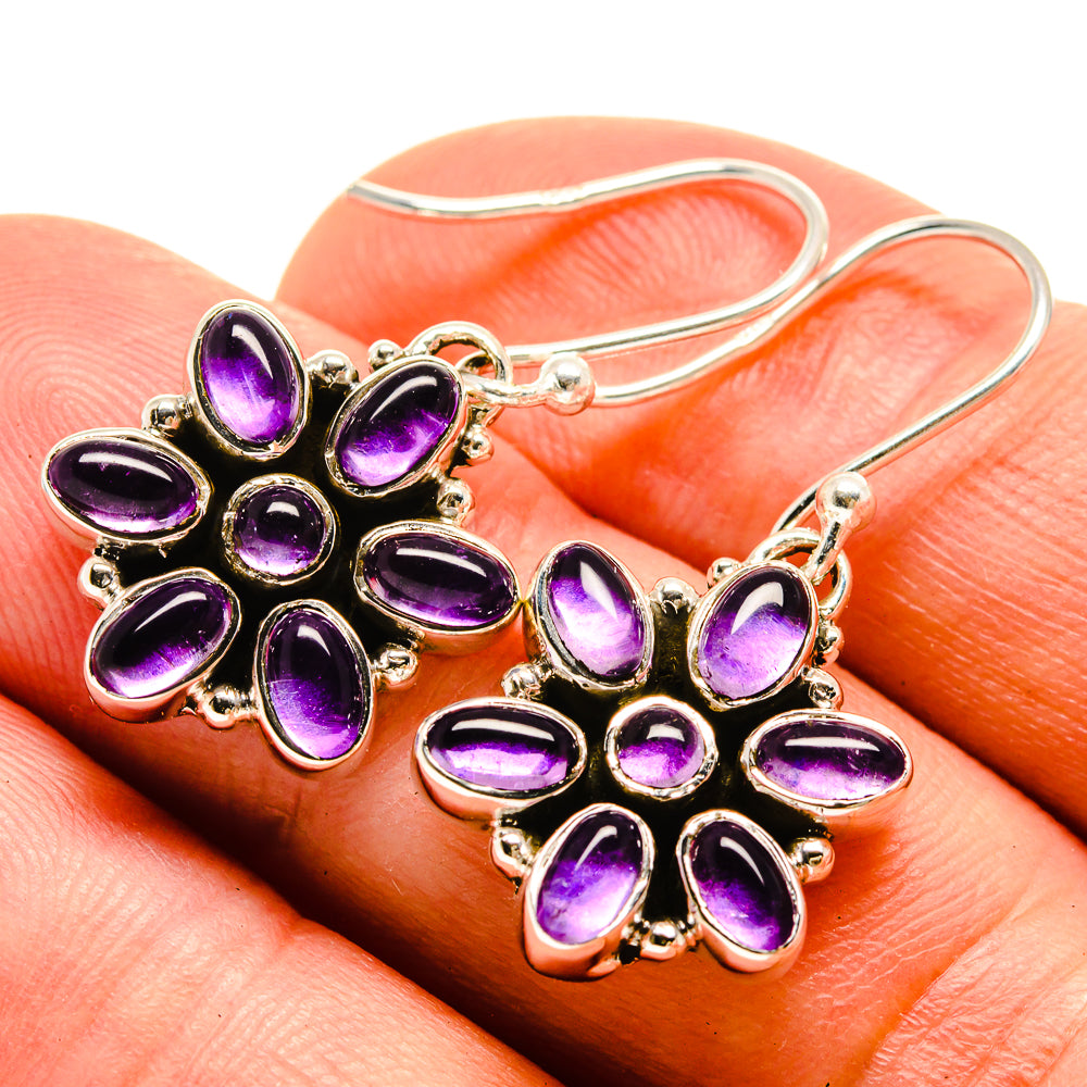 Amethyst Earrings handcrafted by Ana Silver Co - EARR415421
