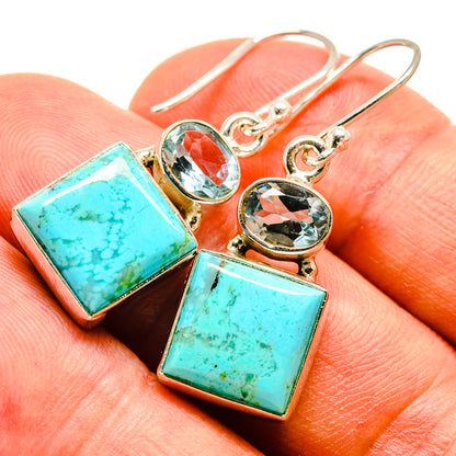 Arizona Turquoise Earrings handcrafted by Ana Silver Co - EARR415425