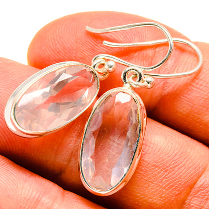 Rose Quartz Earrings handcrafted by Ana Silver Co - EARR415444