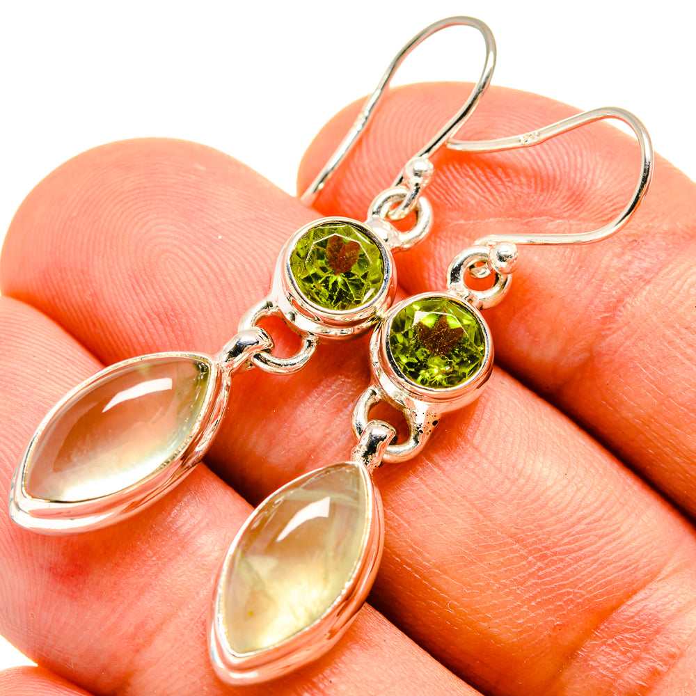 Prehnite Earrings handcrafted by Ana Silver Co - EARR415448