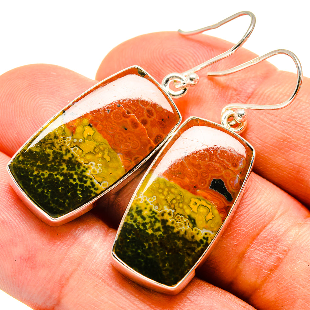 Ocean Jasper Earrings handcrafted by Ana Silver Co - EARR415449
