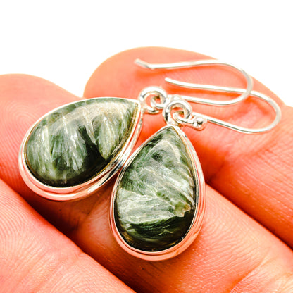 Seraphinite Earrings handcrafted by Ana Silver Co - EARR415465