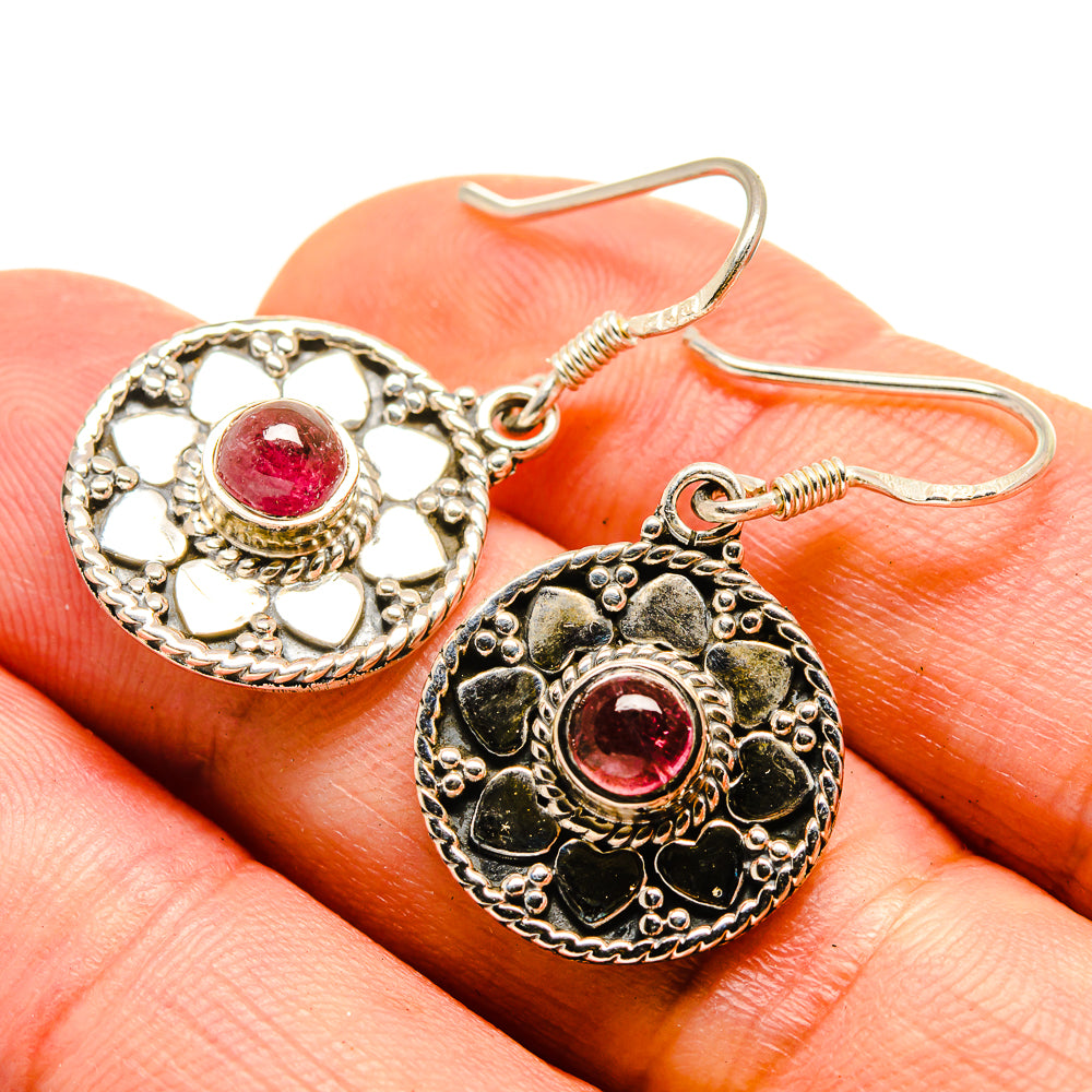 Pink Tourmaline Earrings handcrafted by Ana Silver Co - EARR415482