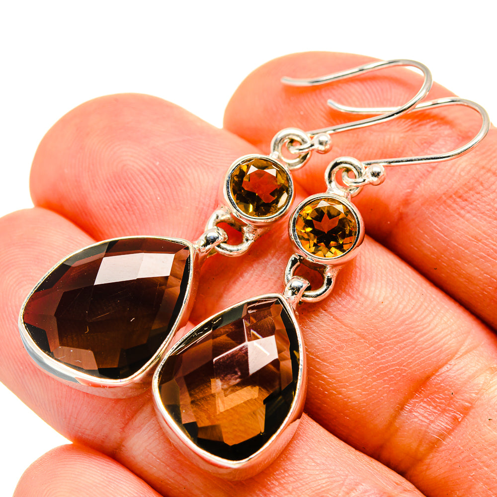 Smoky Quartz Earrings handcrafted by Ana Silver Co - EARR415488