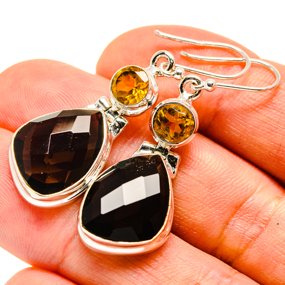 Smoky Quartz Earrings handcrafted by Ana Silver Co - EARR415490