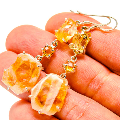 Citrine Earrings handcrafted by Ana Silver Co - EARR415502