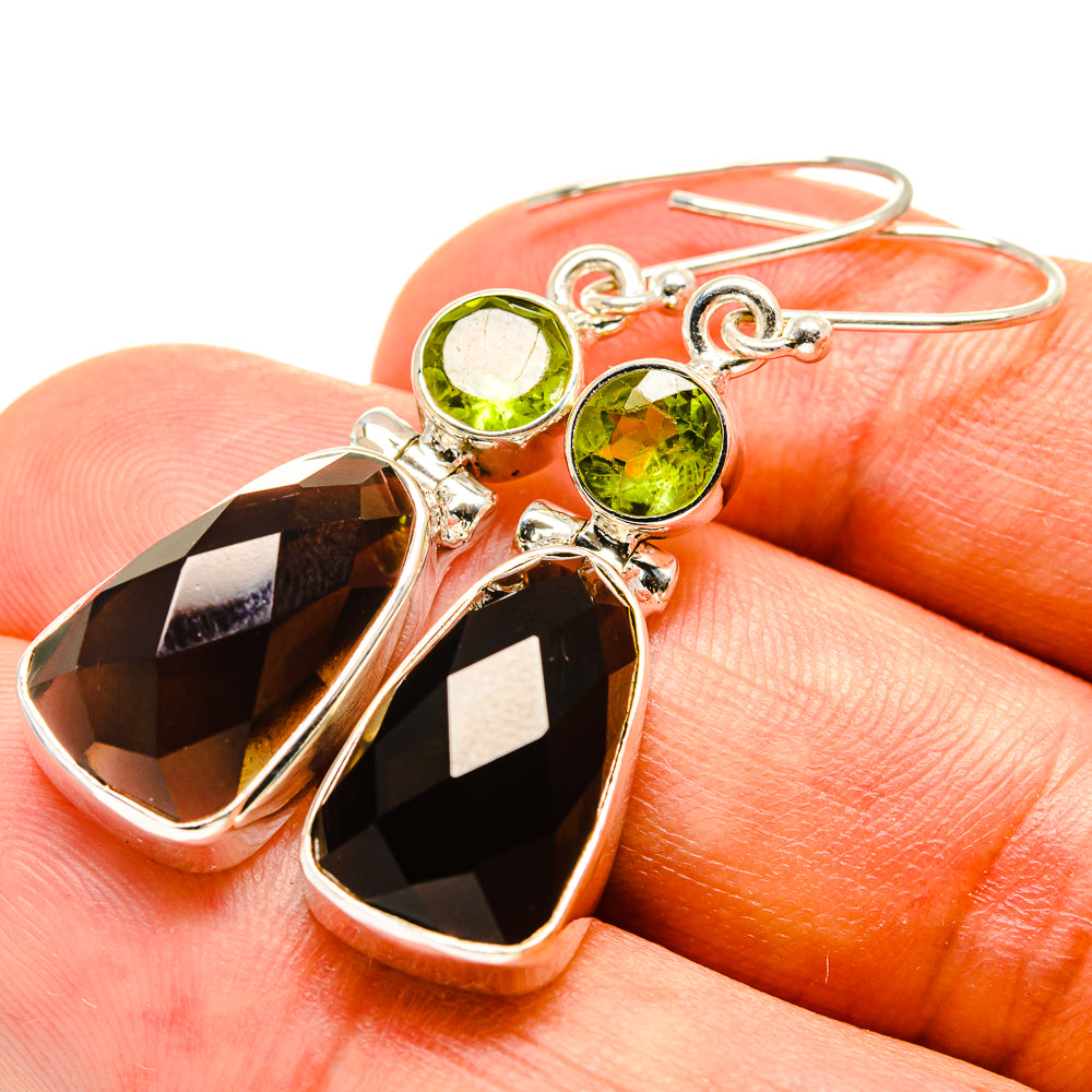 Smoky Quartz Earrings handcrafted by Ana Silver Co - EARR415507
