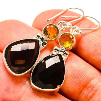 Smoky Quartz Earrings handcrafted by Ana Silver Co - EARR415516