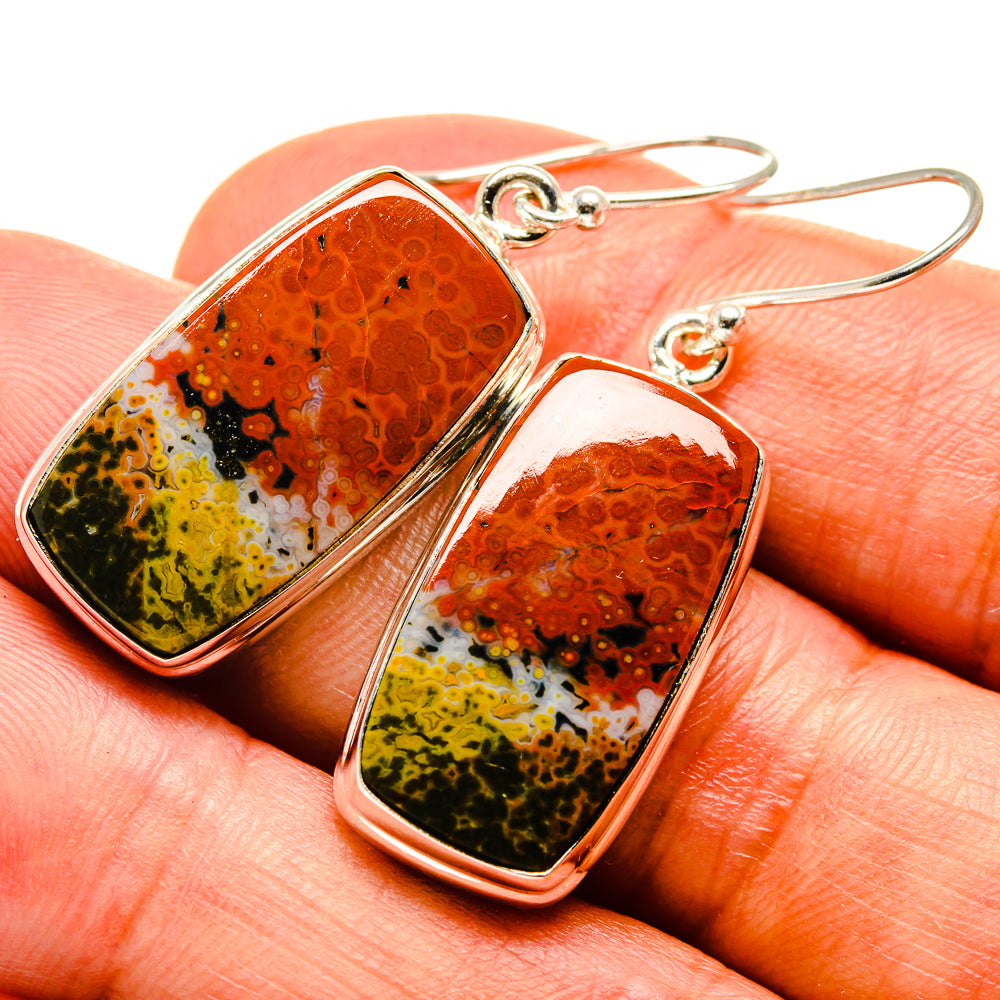 Ocean Jasper Earrings handcrafted by Ana Silver Co - EARR415521