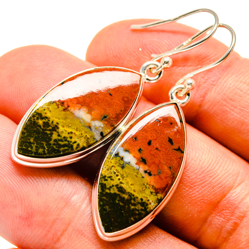 Ocean Jasper Earrings handcrafted by Ana Silver Co - EARR415534