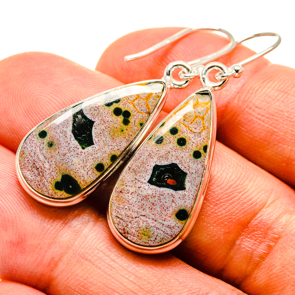 Ocean Jasper Earrings handcrafted by Ana Silver Co - EARR415543