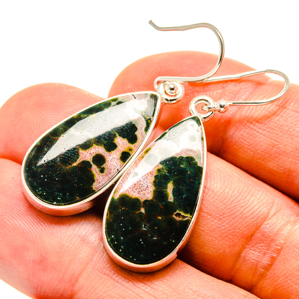 Ocean Jasper Earrings handcrafted by Ana Silver Co - EARR415553