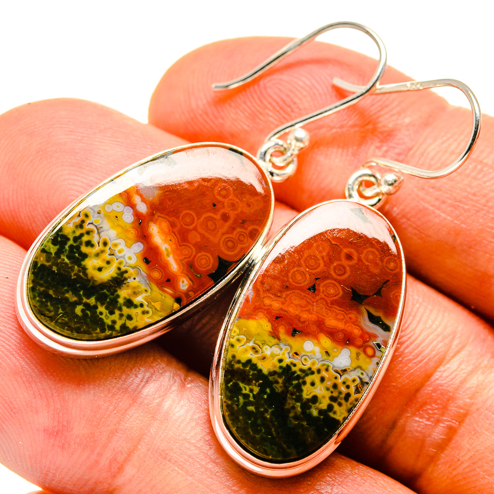 Ocean Jasper Earrings handcrafted by Ana Silver Co - EARR415554