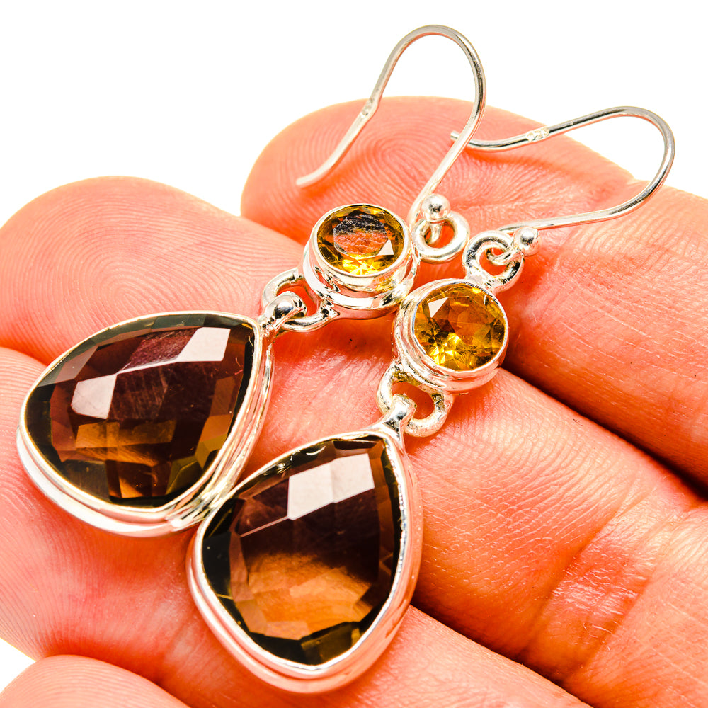 Smoky Quartz Earrings handcrafted by Ana Silver Co - EARR415558