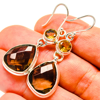 Smoky Quartz Earrings handcrafted by Ana Silver Co - EARR415558