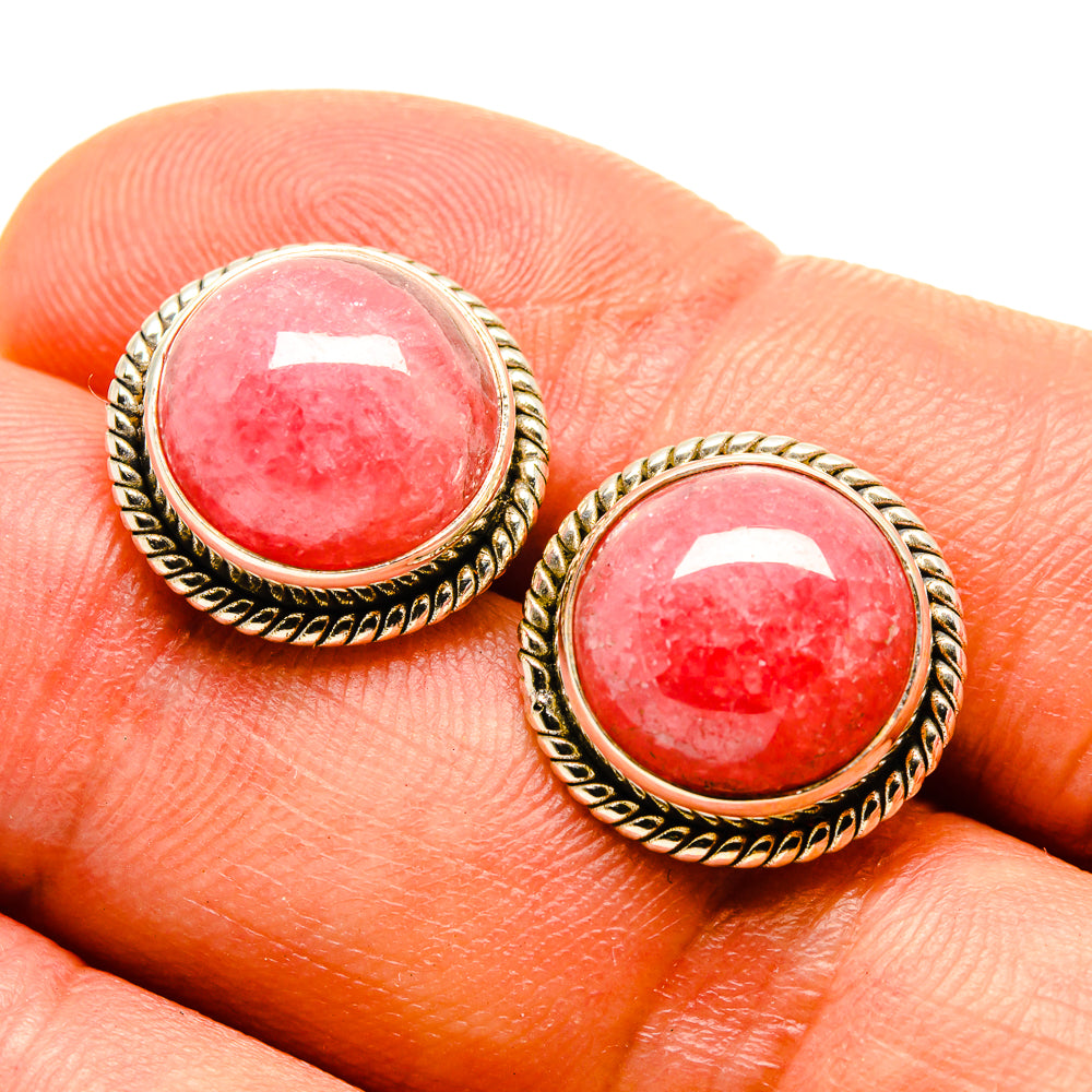 Rhodochrosite Earrings handcrafted by Ana Silver Co - EARR415571
