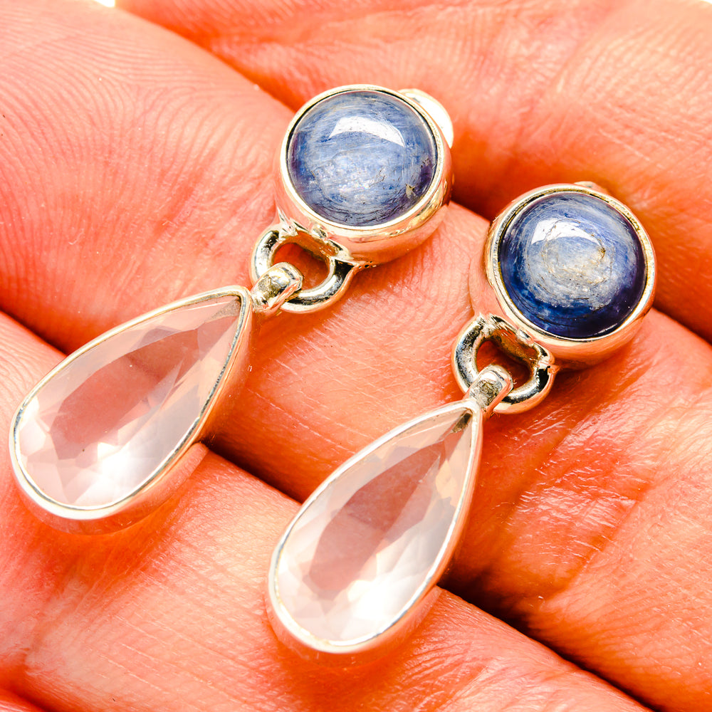 Rose Quartz Earrings handcrafted by Ana Silver Co - EARR415577