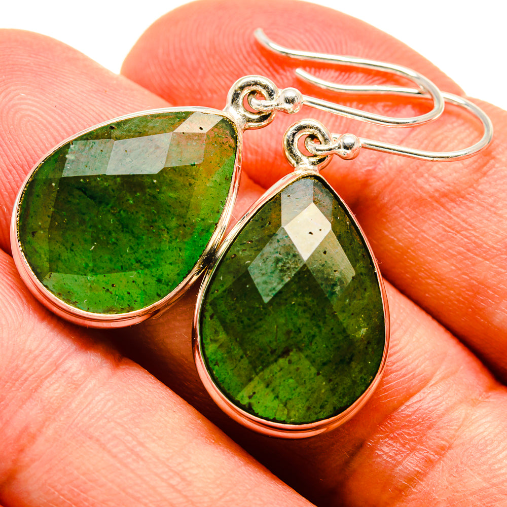 Green Aventurine Earrings handcrafted by Ana Silver Co - EARR415584