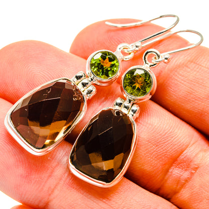 Smoky Quartz Earrings handcrafted by Ana Silver Co - EARR415595
