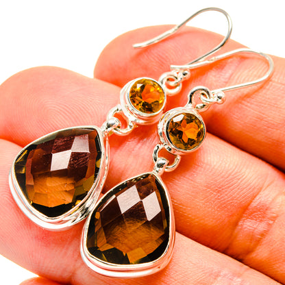 Smoky Quartz Earrings handcrafted by Ana Silver Co - EARR415599