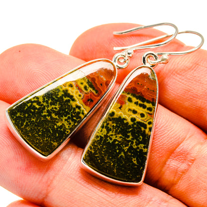 Ocean Jasper Earrings handcrafted by Ana Silver Co - EARR415605
