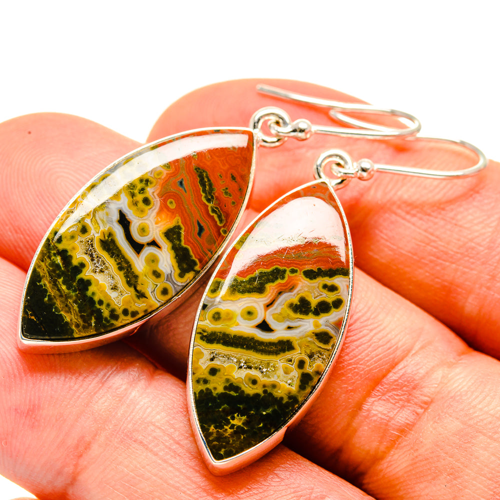 Ocean Jasper Earrings handcrafted by Ana Silver Co - EARR415608