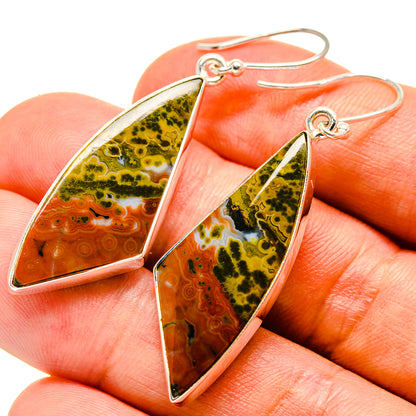 Ocean Jasper Earrings handcrafted by Ana Silver Co - EARR415612