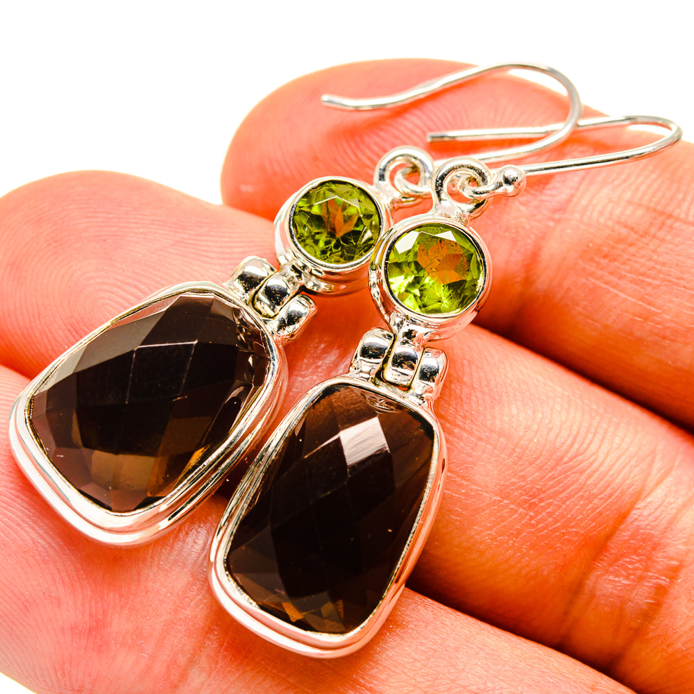Smoky Quartz Earrings handcrafted by Ana Silver Co - EARR415615