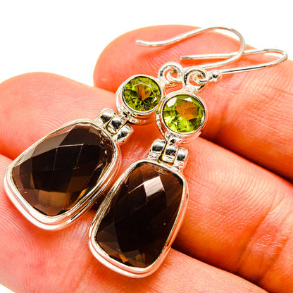 Smoky Quartz Earrings handcrafted by Ana Silver Co - EARR415615