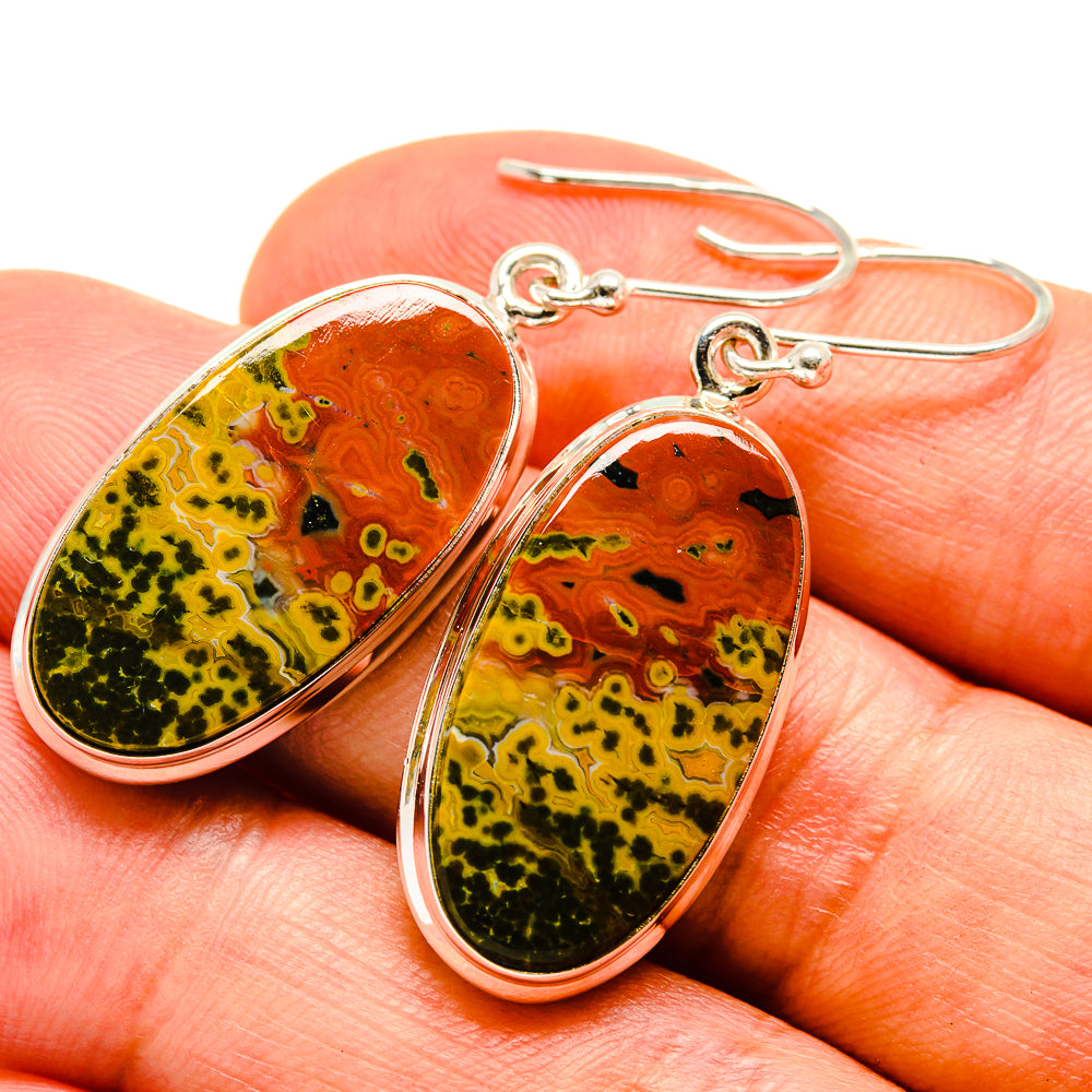Ocean Jasper Earrings handcrafted by Ana Silver Co - EARR415617