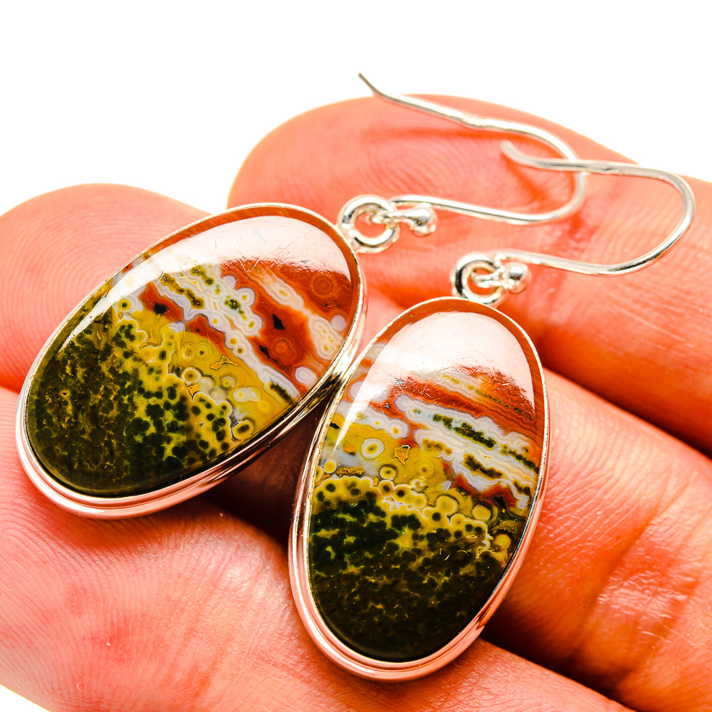 Ocean Jasper Earrings handcrafted by Ana Silver Co - EARR415620