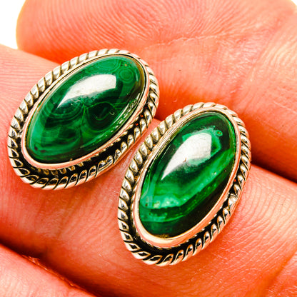 Malachite Earrings handcrafted by Ana Silver Co - EARR415629
