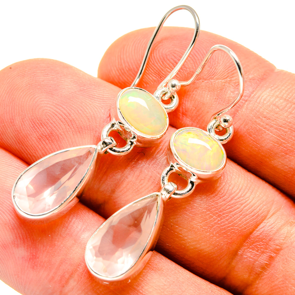 Rose Quartz Earrings handcrafted by Ana Silver Co - EARR415646
