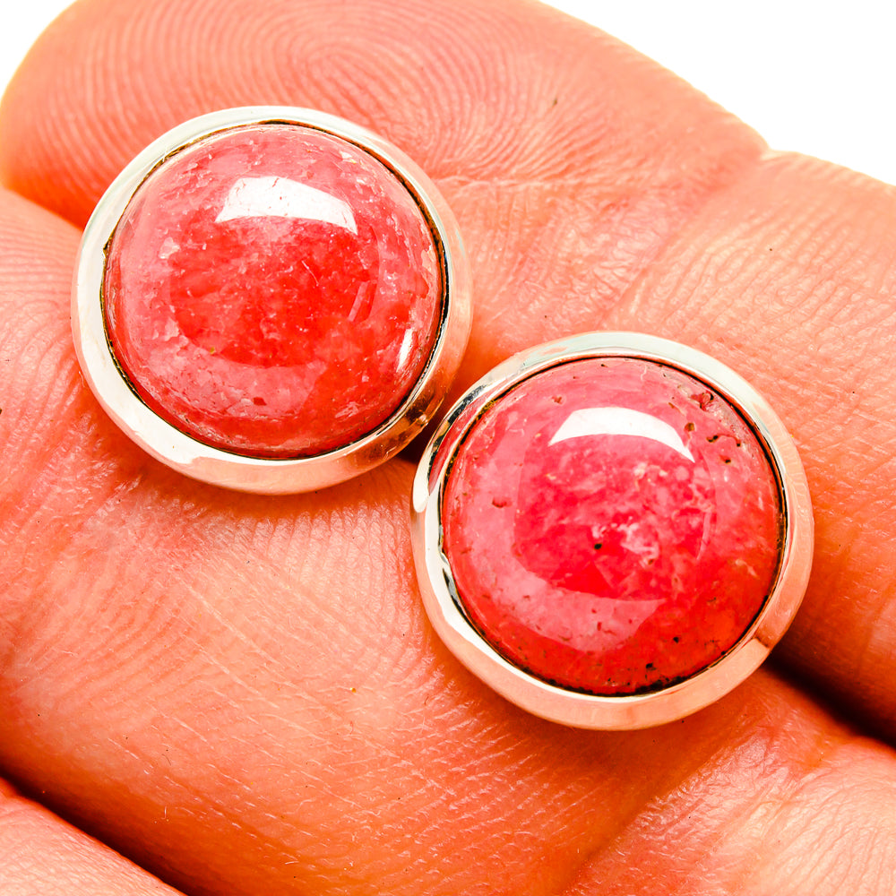 Rhodochrosite Earrings handcrafted by Ana Silver Co - EARR415659