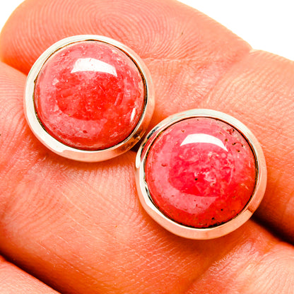 Rhodochrosite Earrings handcrafted by Ana Silver Co - EARR415659