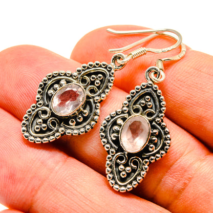 Rose Quartz Earrings handcrafted by Ana Silver Co - EARR415671