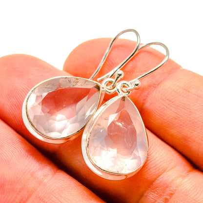 Rose Quartz Earrings handcrafted by Ana Silver Co - EARR415672