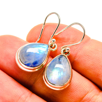 Rainbow Moonstone Earrings handcrafted by Ana Silver Co - EARR415673