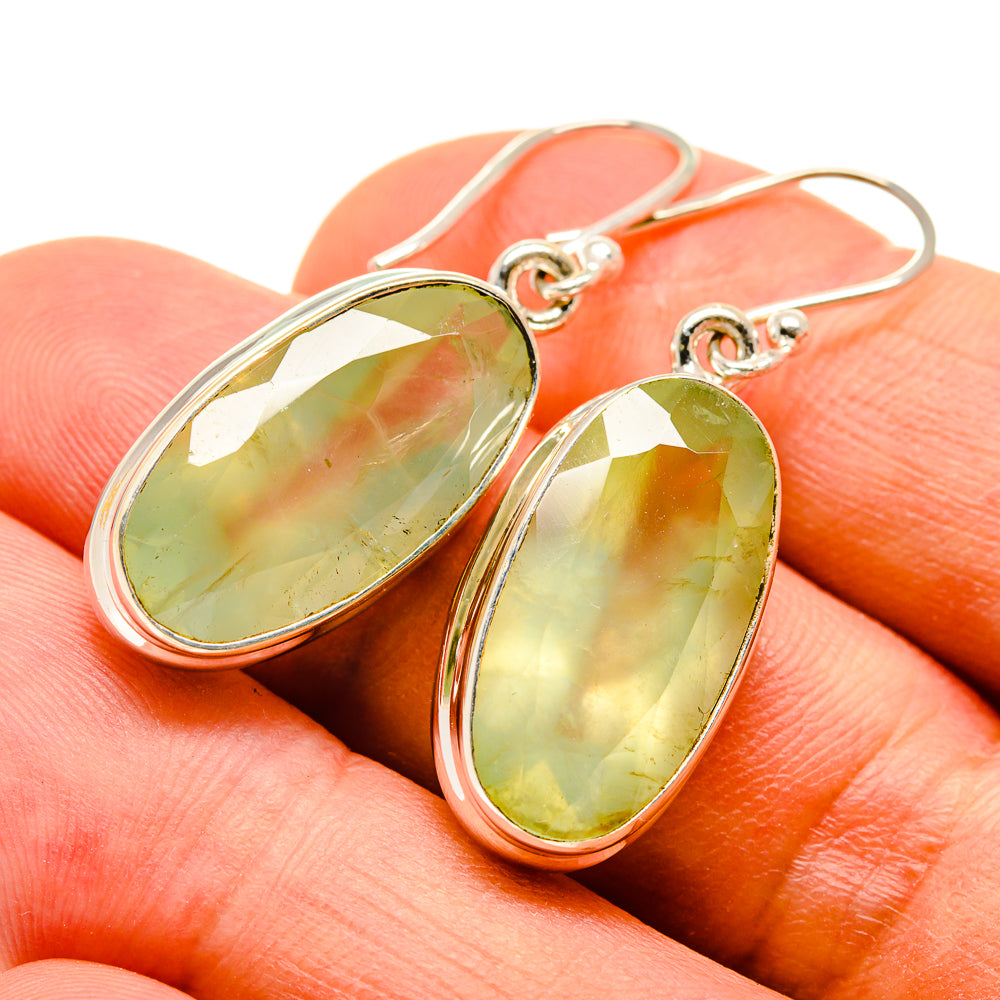 Prehnite Earrings handcrafted by Ana Silver Co - EARR415678
