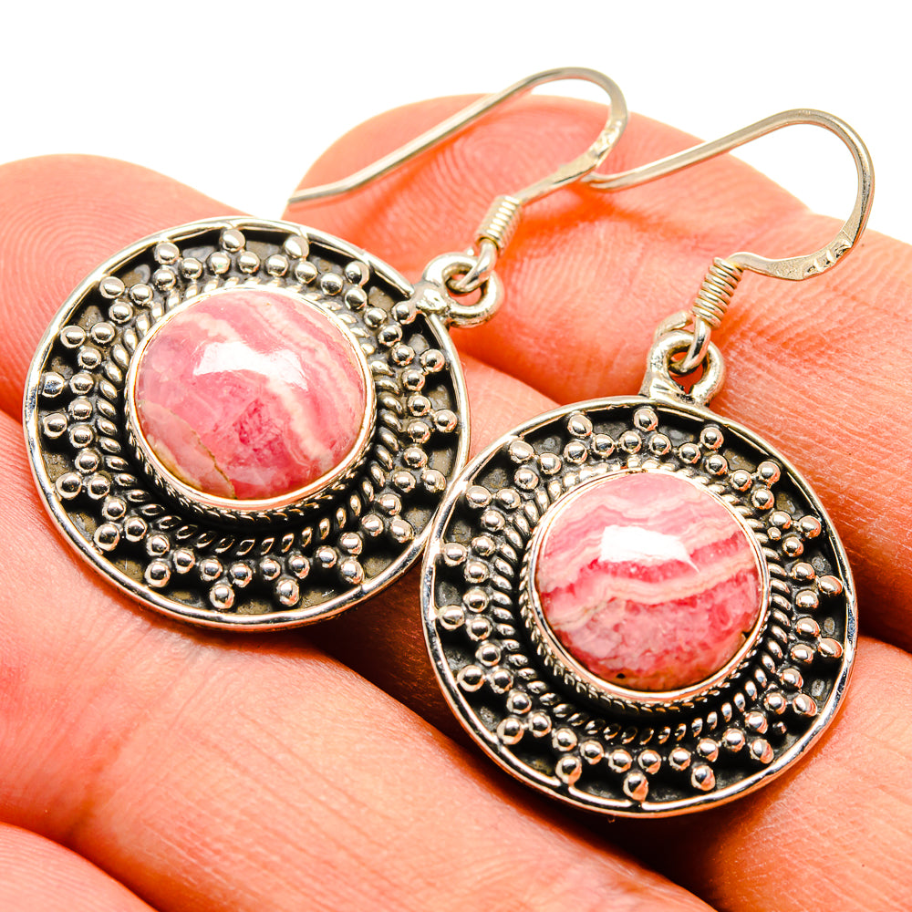 Rhodochrosite Earrings handcrafted by Ana Silver Co - EARR415693