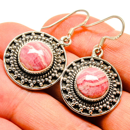 Rhodochrosite Earrings handcrafted by Ana Silver Co - EARR415693