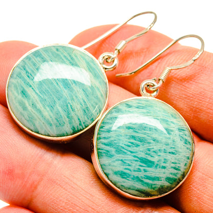 Peruvian Amazonite Earrings handcrafted by Ana Silver Co - EARR415699