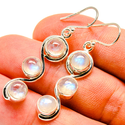 Rainbow Moonstone Earrings handcrafted by Ana Silver Co - EARR415706