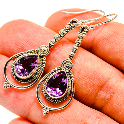 Amethyst Earrings handcrafted by Ana Silver Co - EARR415709