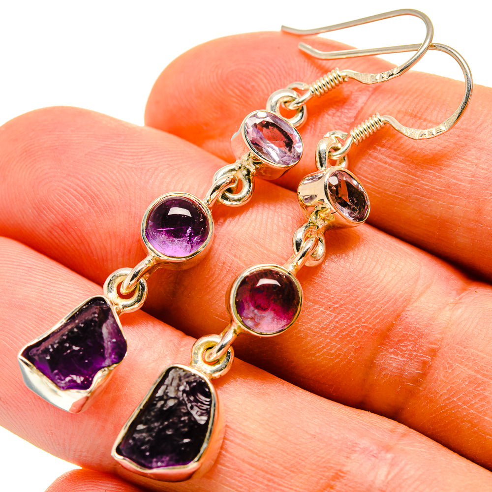 Amethyst Earrings handcrafted by Ana Silver Co - EARR415715