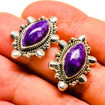 Charoite Earrings handcrafted by Ana Silver Co - EARR415720